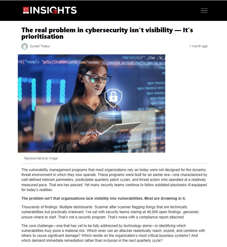 The real problem in cybersecurity isn’t visibility — It’s prioritisation